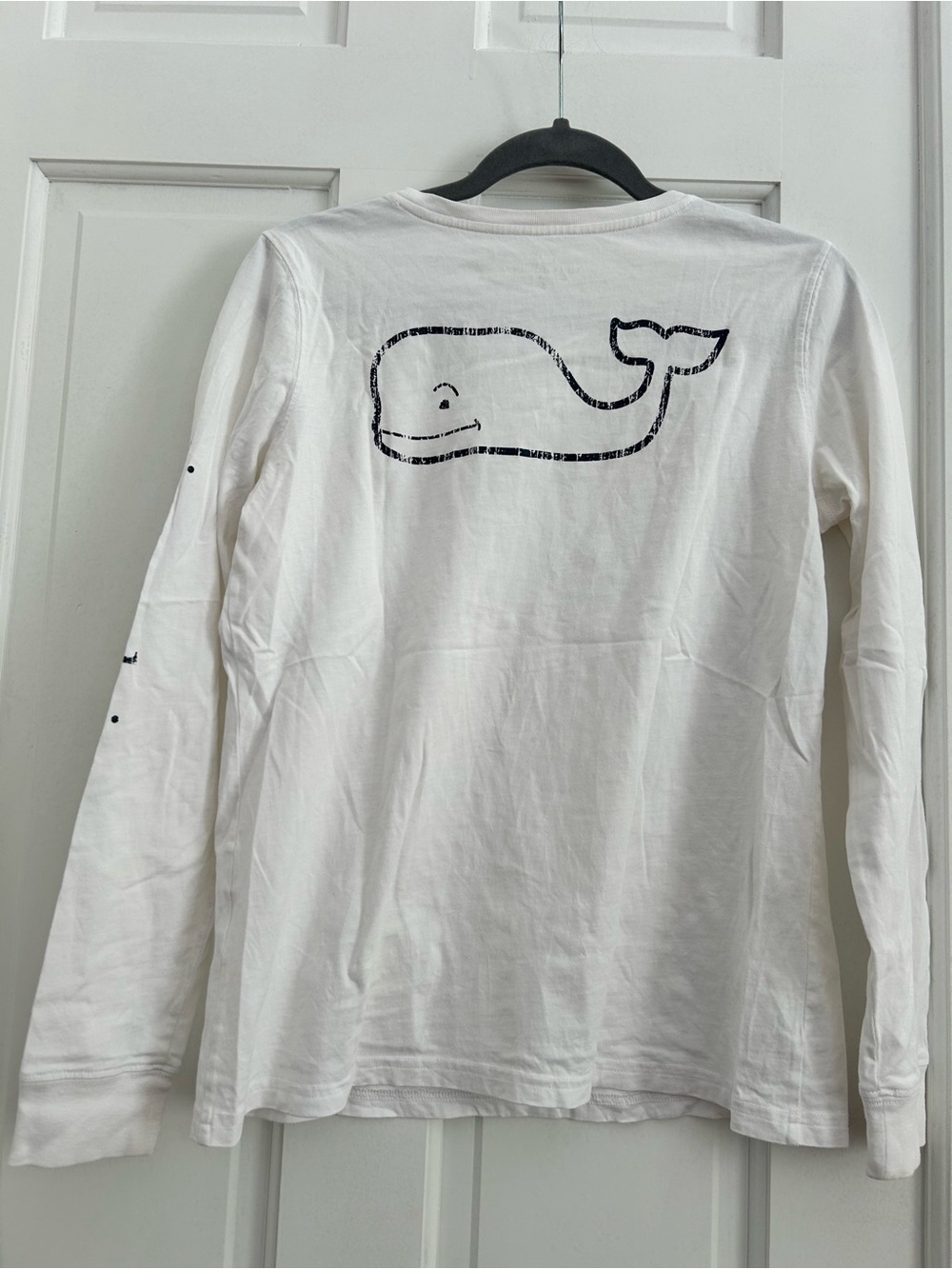 Vineyard Vines White Pocket Tee with Navy Whale